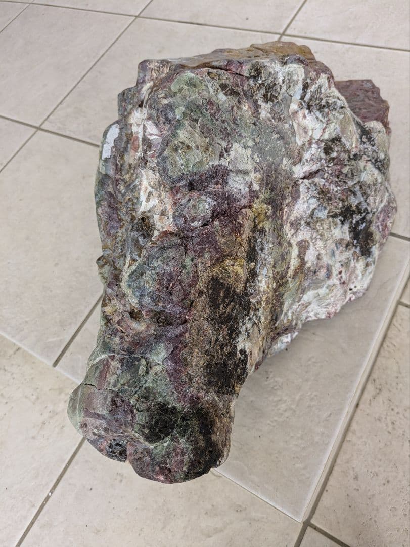 佐渡錦紅石 原石 特大 約30.6kg 天然石 赤玉石 鑑賞用 水石 希少 レア