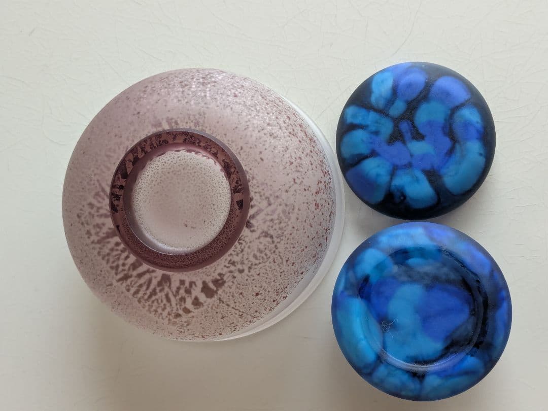 高橋幸夫 ガラス　抹茶碗 ガラス棗（ガラスなつめ）木箱入り