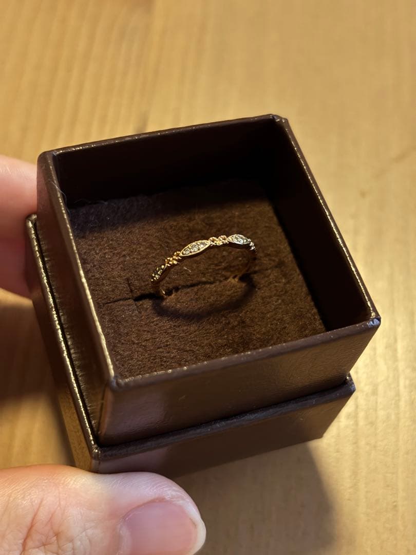 agete リング K10 ダイヤモンド 7号