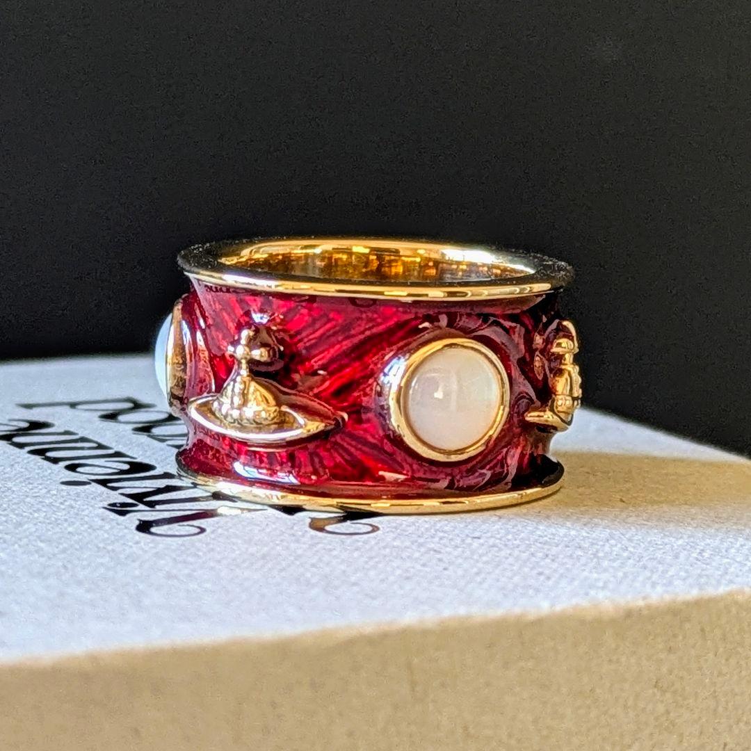 vivienne westwood 現行モデル キングリング 赤 925