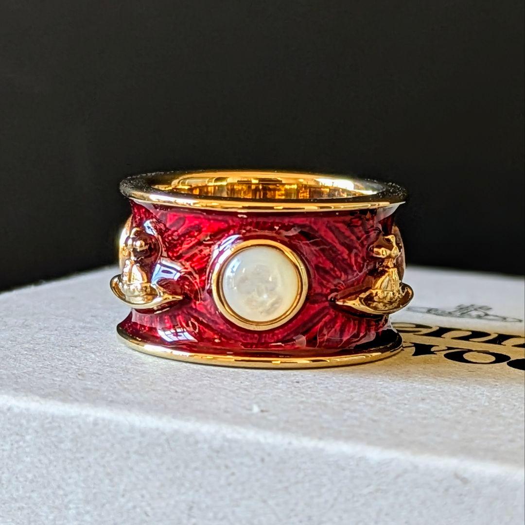 vivienne westwood 現行モデル キングリング 赤 925