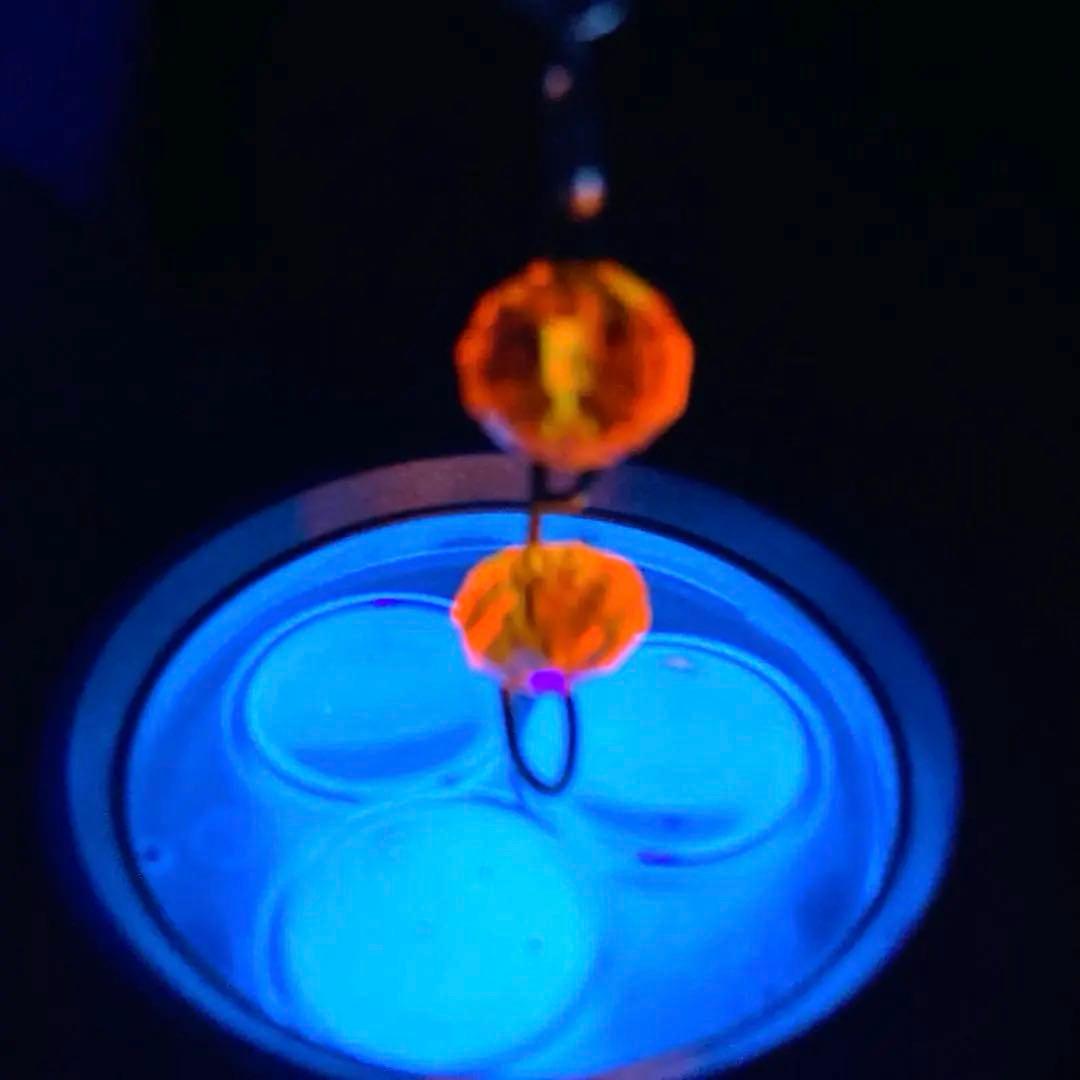 （専用）ミニシャンデリア　1920年　（オレンジドロップ）　オパリン　フランス