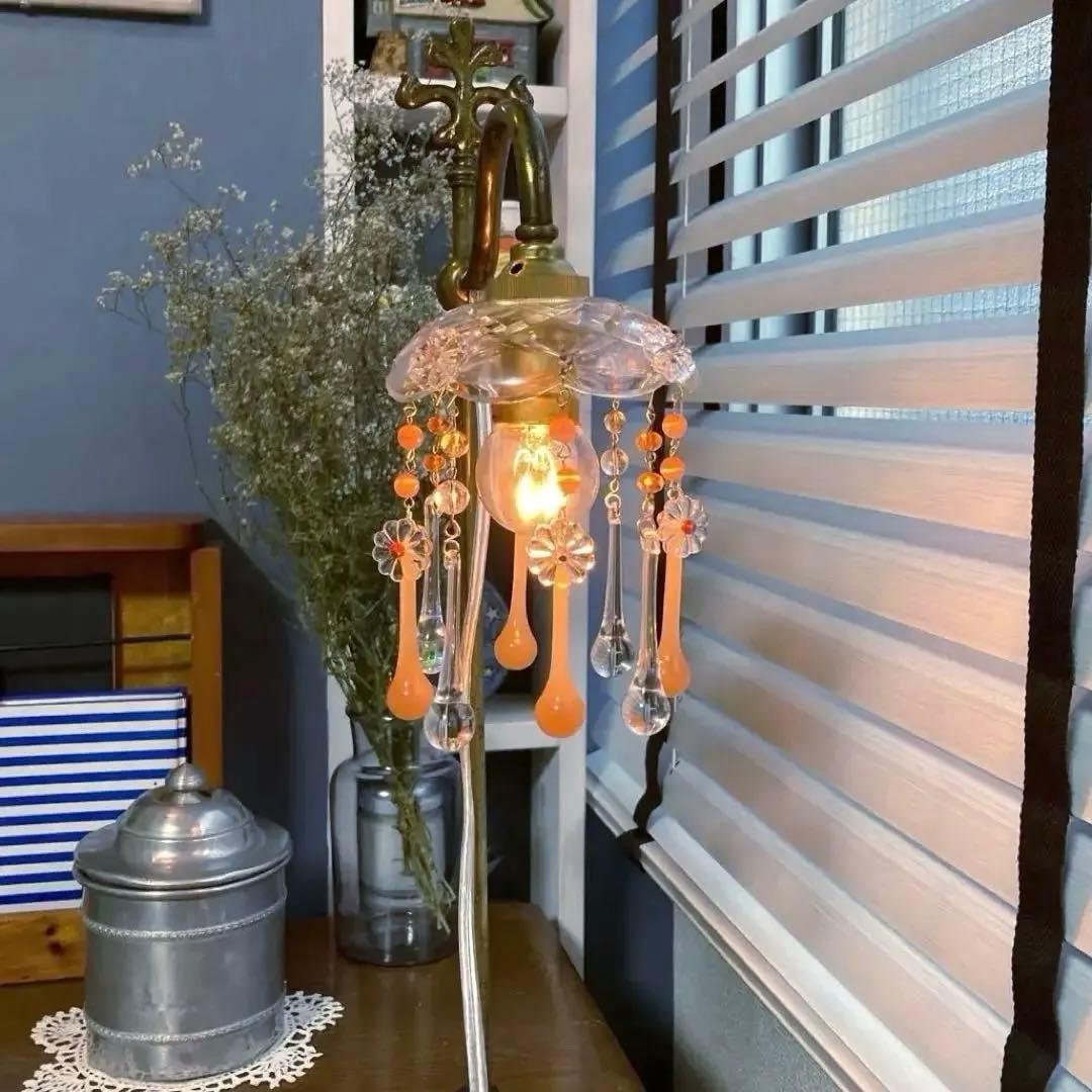 （専用）ミニシャンデリア　1920年　（オレンジドロップ）　オパリン　フランス