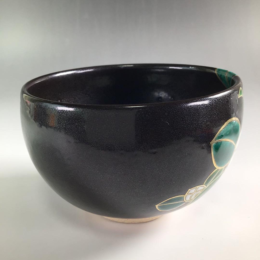 Ｒ４０２　茶碗　『中村源水造』『大徳寺　小野澤寛海箱書』『宗旦椿』　共箱　茶道具