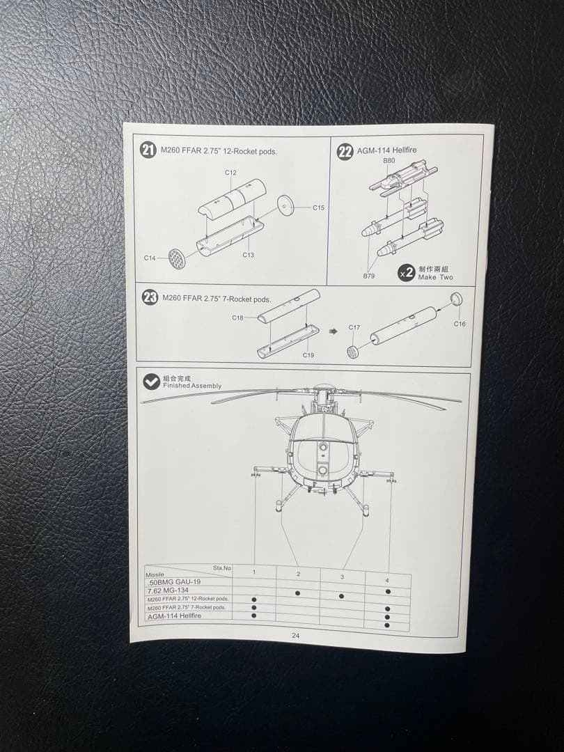 AH-6J/MH-6J 1/35スケールモデル/フィギュア6体付