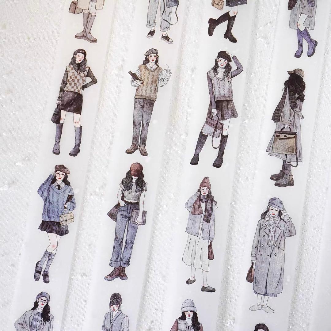 ⭐️SALE⭐️媛子文创《复古女孩》海外マスキングテープ　マステ 【1872】