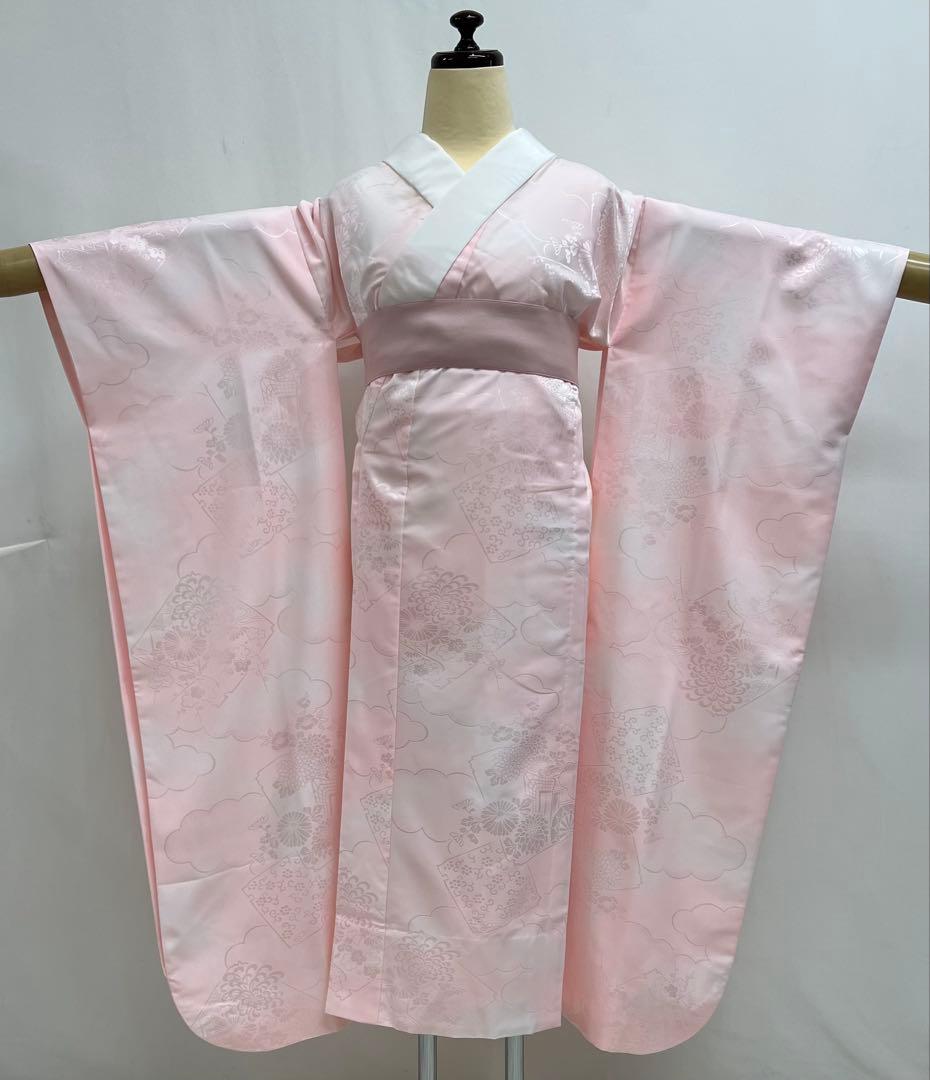 振り袖　フルセット　長襦袢付　染め分け　成人式　振袖　金彩加工　624