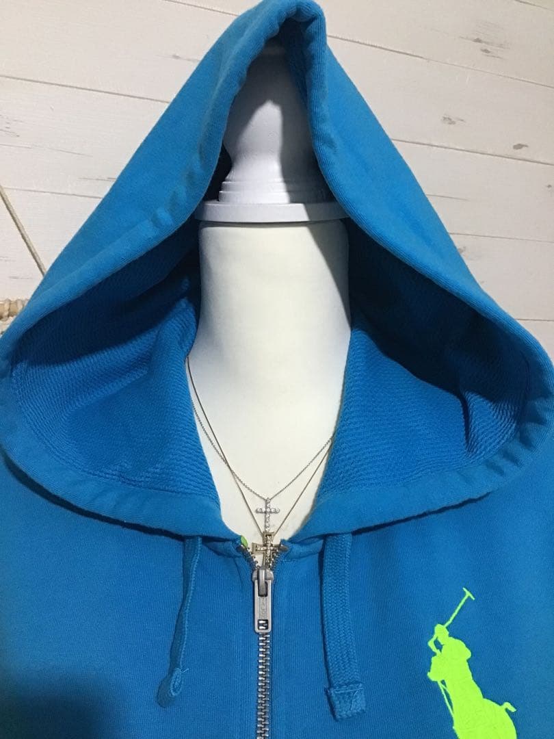 ★ラルフローレン★Y2K ビッグポニー ブルー ターコイズ パーカー