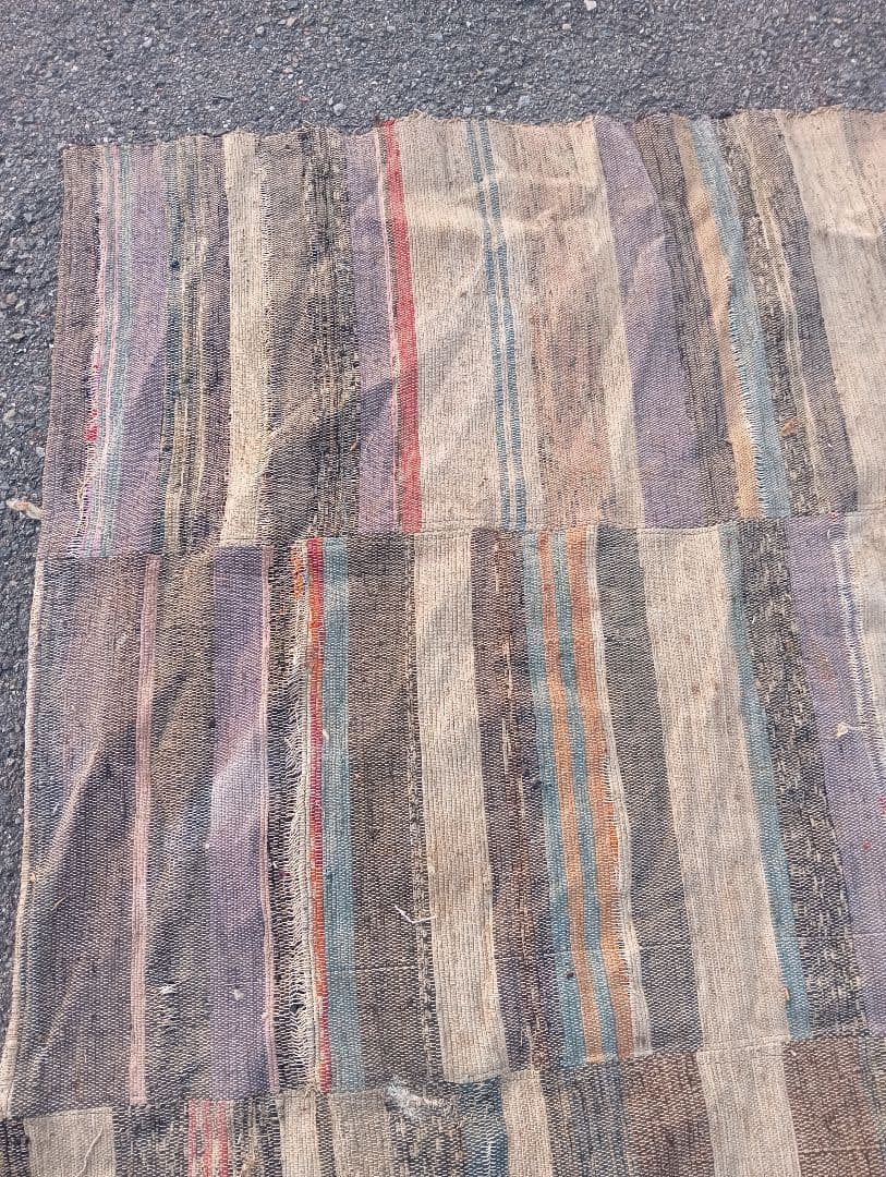 裂き織り　古布　織物