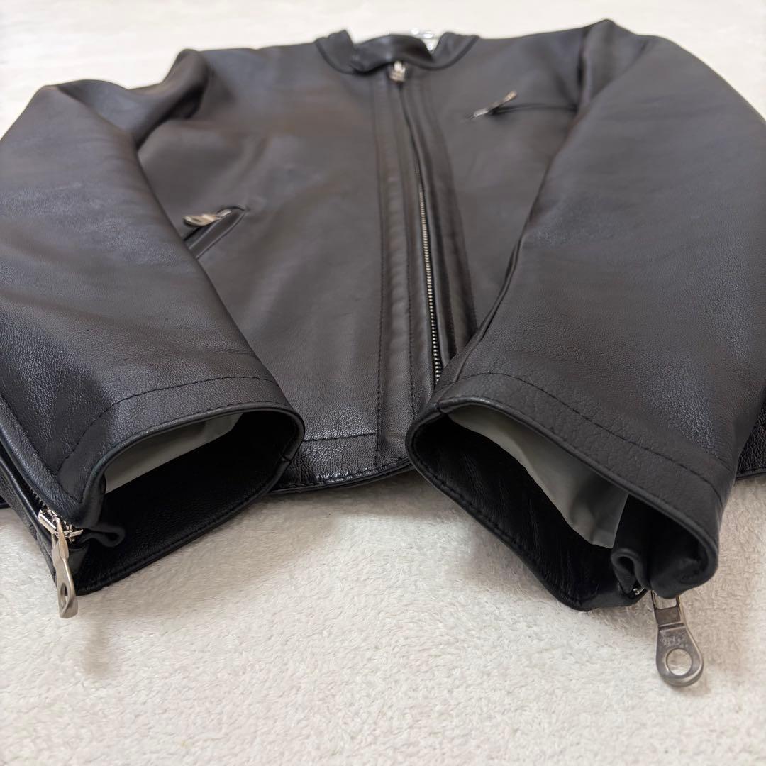 【美品】CINQUANTA メンズシングルライダース ブラック 46