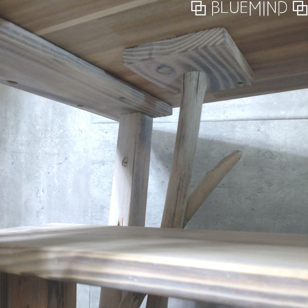 No.1099 化粧板がキレイなの流木の２段テーブル 流木インテリア