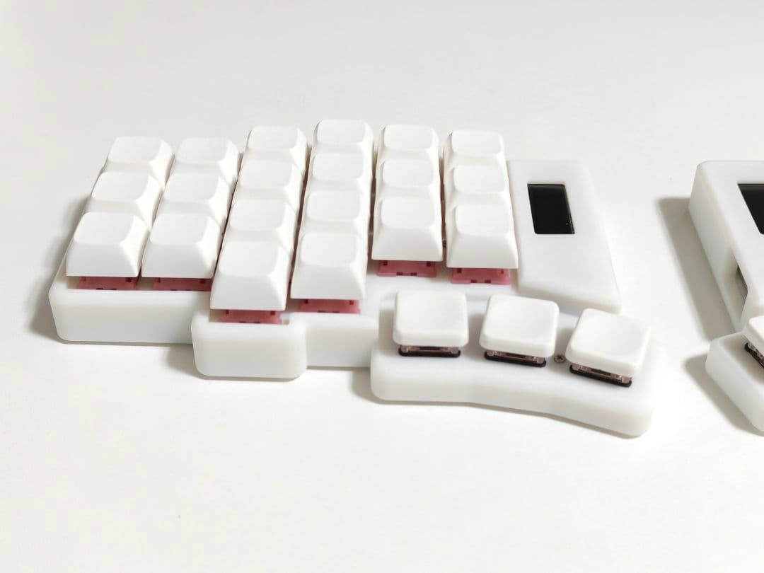 keyball44 完成品 自作キーボード 左右分割 ホワイト