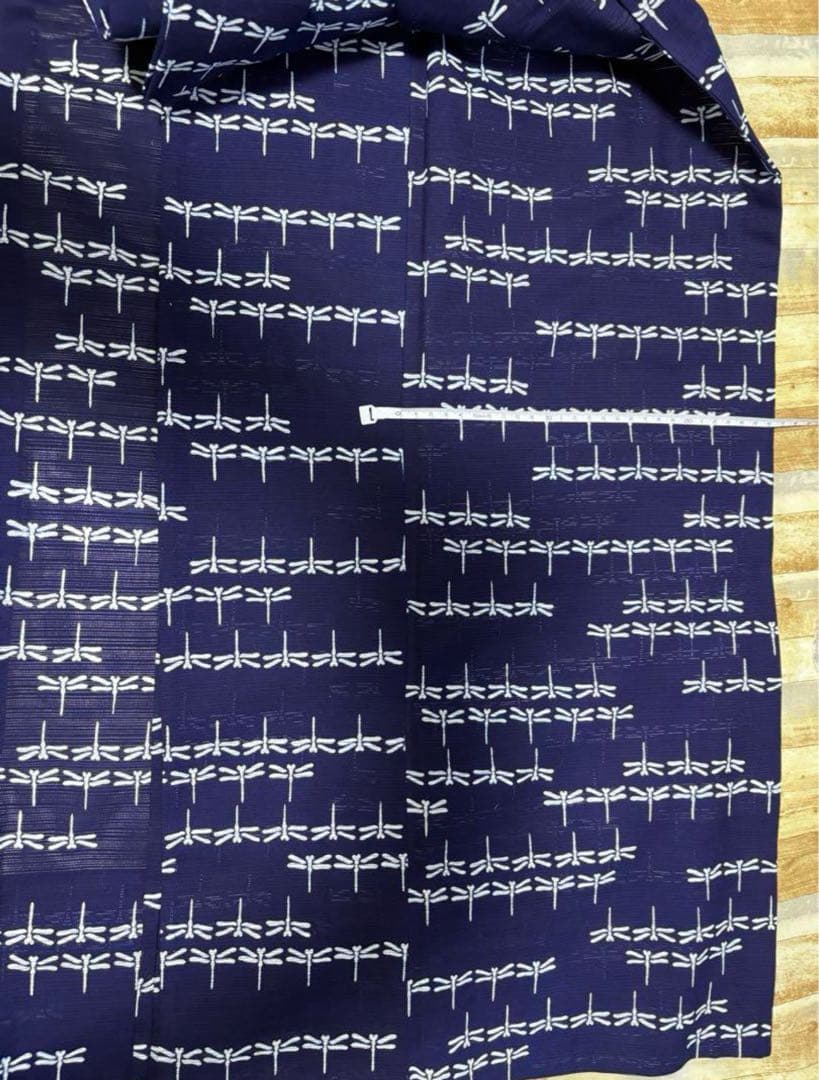 再値下げしました　　竺仙 トンボ柄 新品 手縫い 浴衣 26㎝前幅 30㎝後幅
