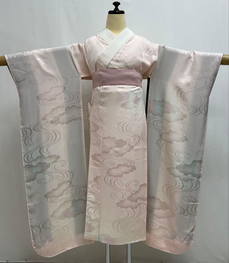 振り袖　フルセット　別誂長襦袢　ガード加工　金彩加工　刺繍入り　絞り入り　674
