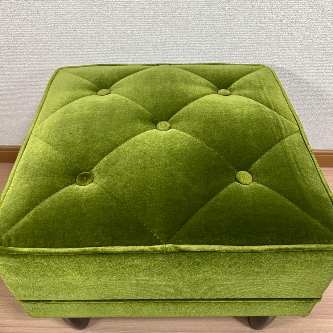 【美品】カリモク60 X36206 モケットグリーン オットマン