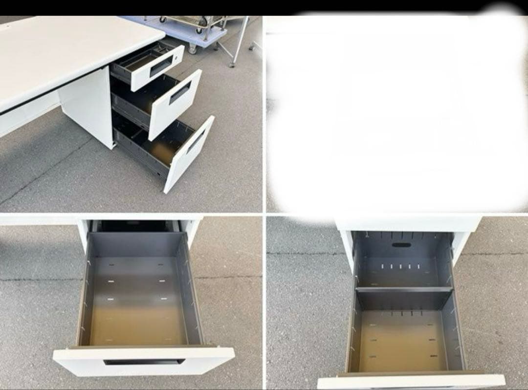 プラス フラットライン 片袖デスク W1200 ホワイト 事務机 オフィス