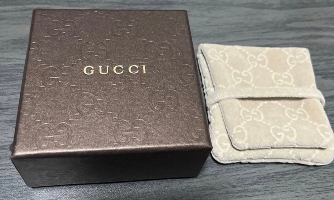 美品　GUCCI 指輪　インターロッキングワイドリング　22号