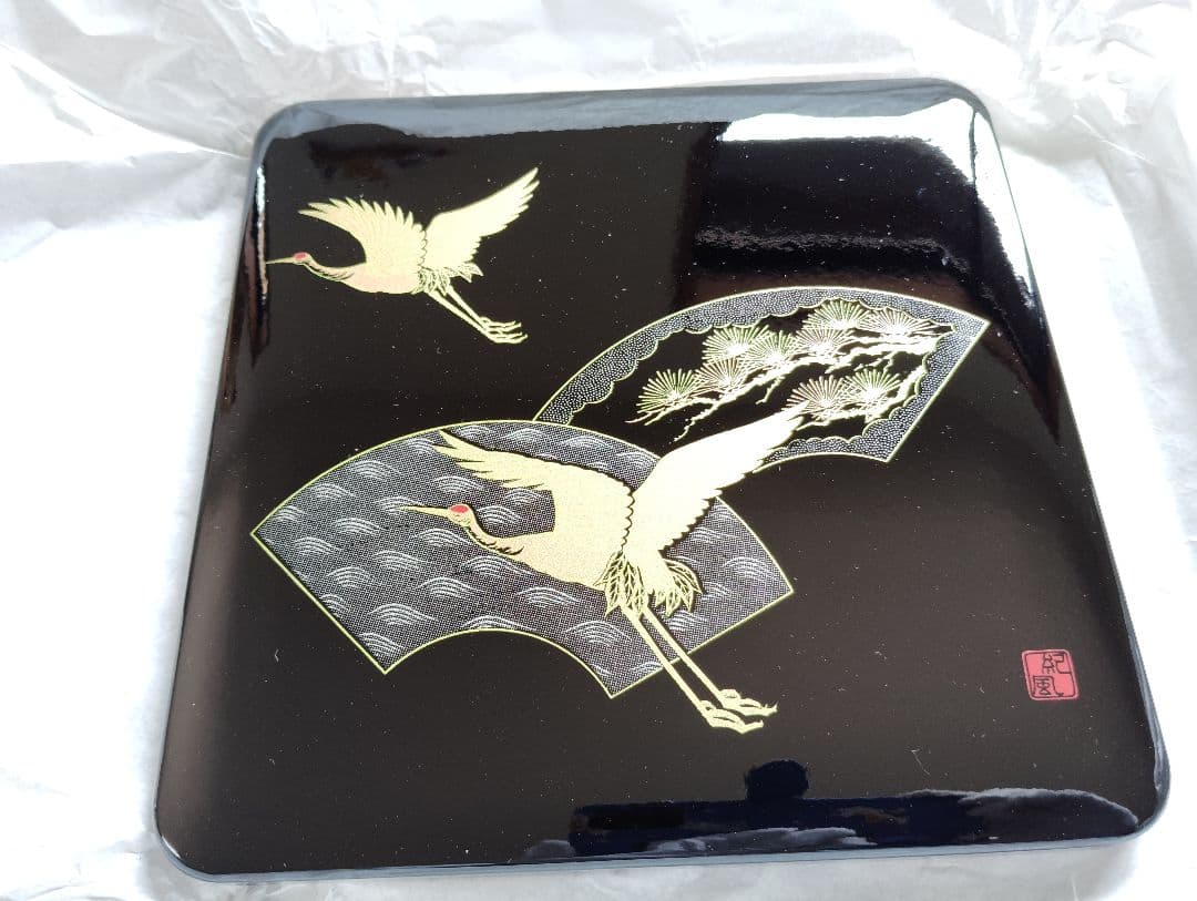 漆器 重箱 三段（鶴）No.1
