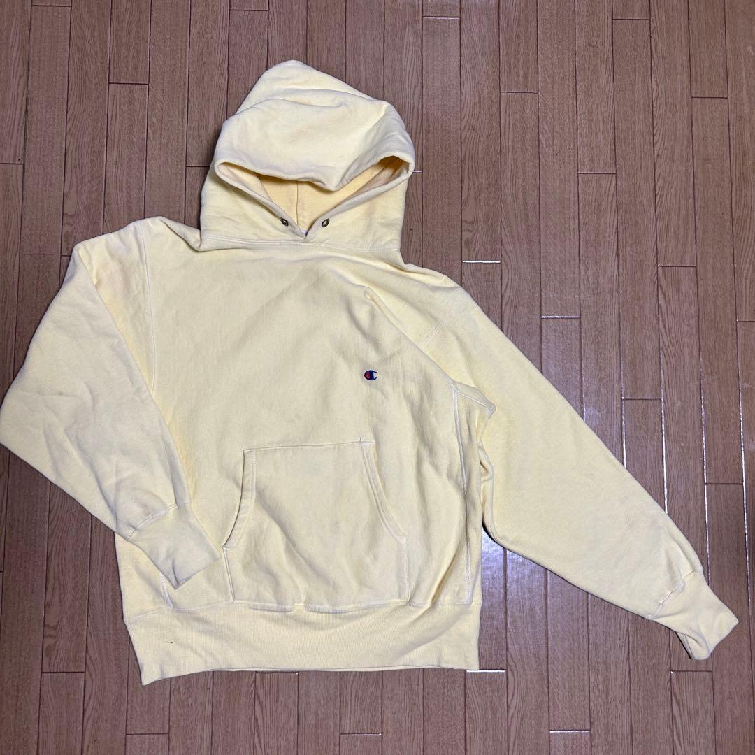アメリカ製/champion/チャンピオン/パーカー/リバースウィーブ/黄色