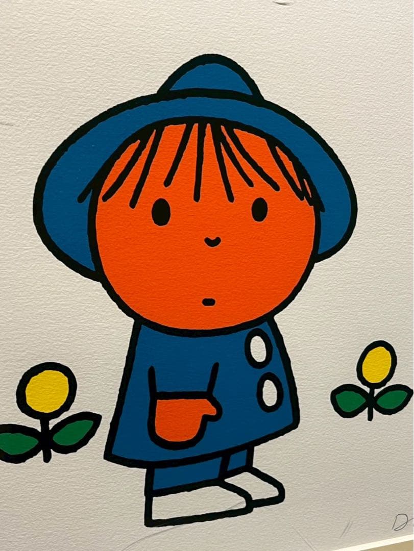 ディック・ブルーナ「フラワー」オリジナルリトグラフ　直筆サイン