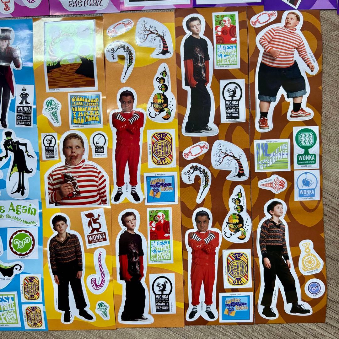 映画チャーリーとチョコレート工場 シール16シートセット ジョニー・デップ