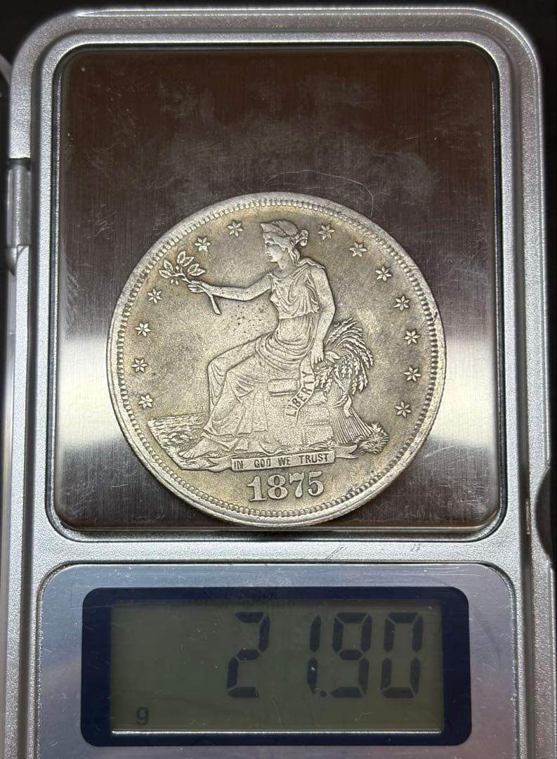 1875 米国 TRADE DOLLAR CC 大型銀貨 