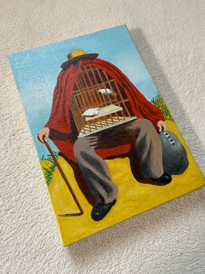 マグリット　肉筆手描きの油絵模写画　臨床医