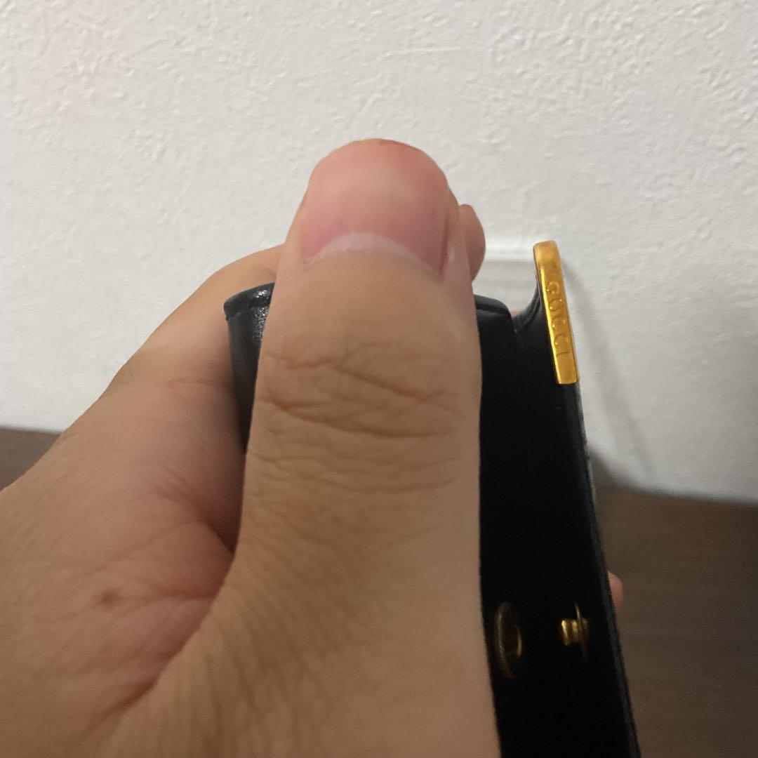 ☆開店セール☆新品未使用 美品 グッチ ボックスカーフレザー ロゴ キーケース②