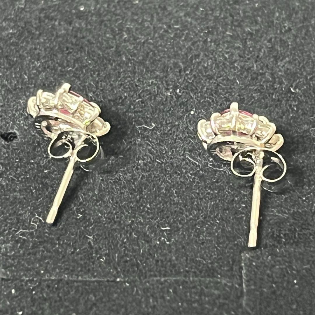 週末セール　ルビーティアドロップダイヤモンドピアス　鑑定カードつき