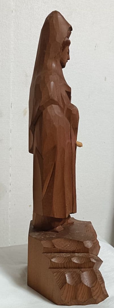 功作 木彫観音立像