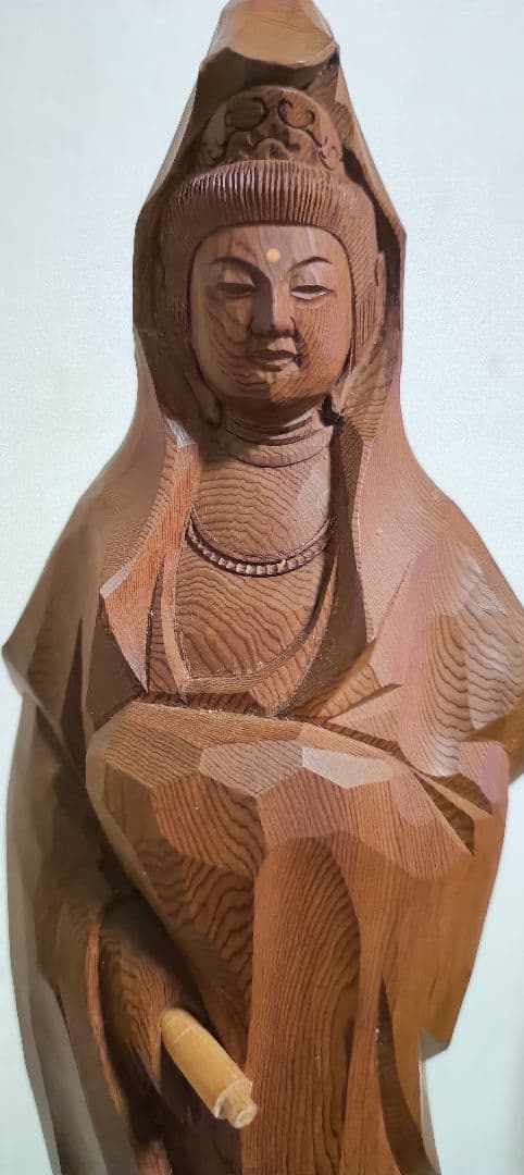 功作 木彫観音立像