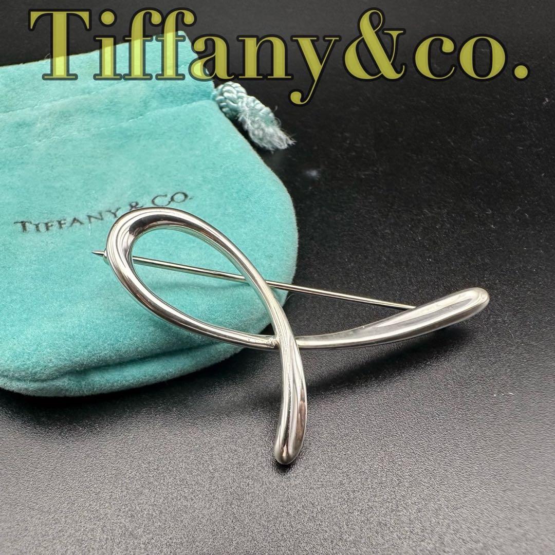 極美品✨　ティファニー　ブローチ　イニシャル　シルバー　090