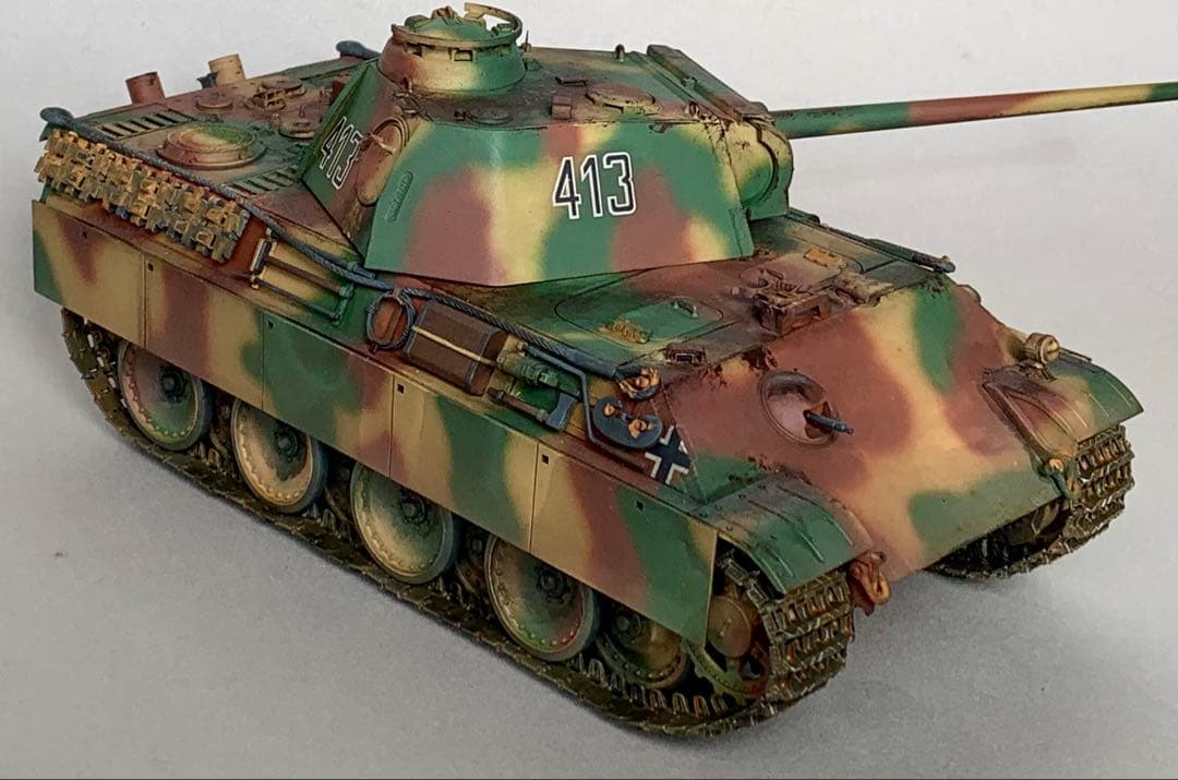 タミヤ マスターワークコレクション パンサー 重量感塗装追加 完成品