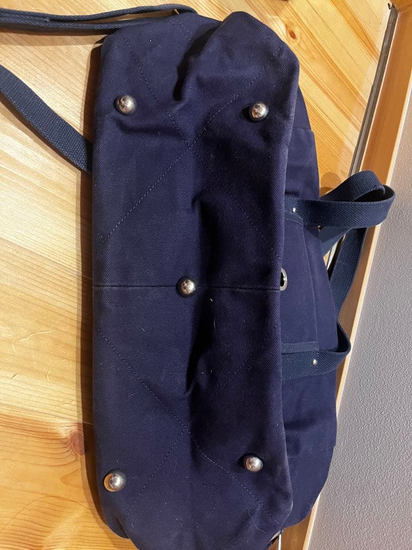 一澤帆布製 ネイビー ボストンバッグ