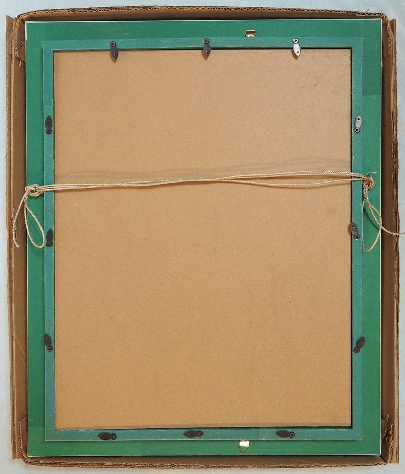 【値下げ】風景画　油絵　香月泰男　F6絵画　月星　額付き　手描き　肉筆