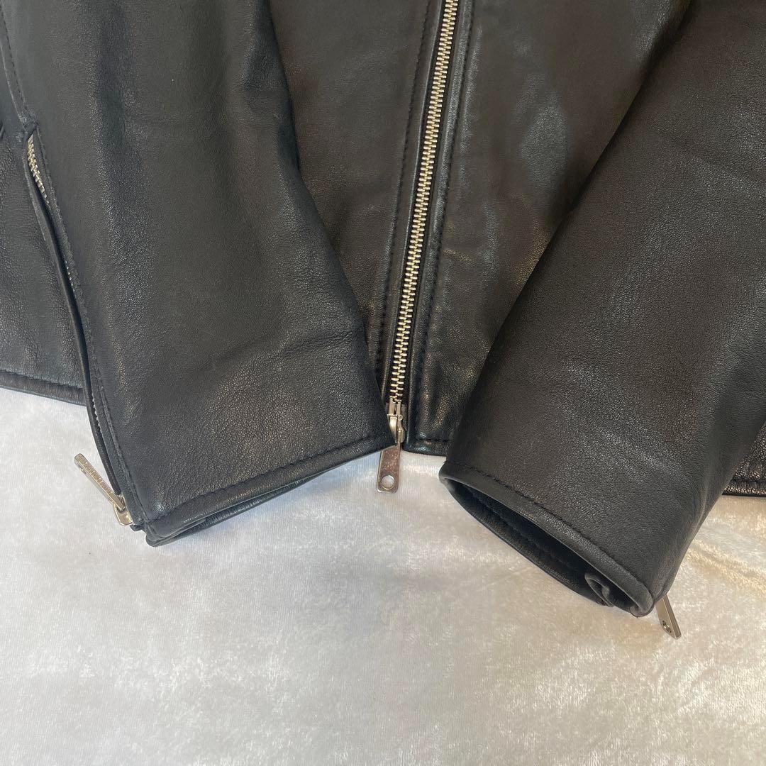 レア　ラムレザー　ユナイテッドトウキョウ　シングル　ライダース　羊革　Lサイズ