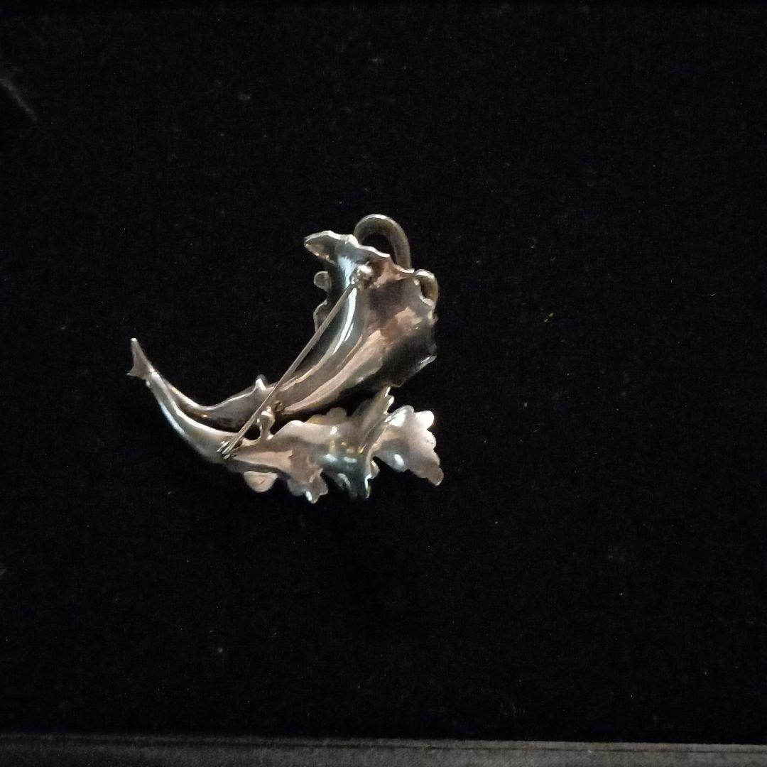アンティーク純銀製ブローチ
