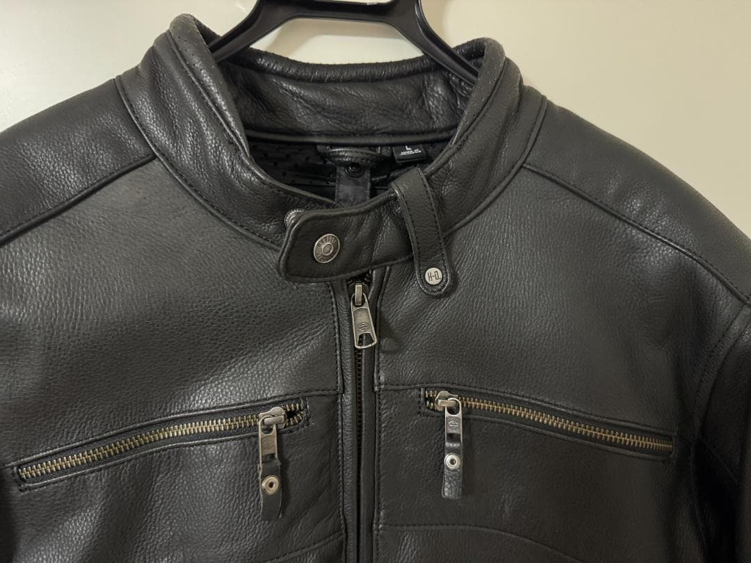 ハーレーダビッドソン スイングアーム メンズ レザージャケット Lサイズ