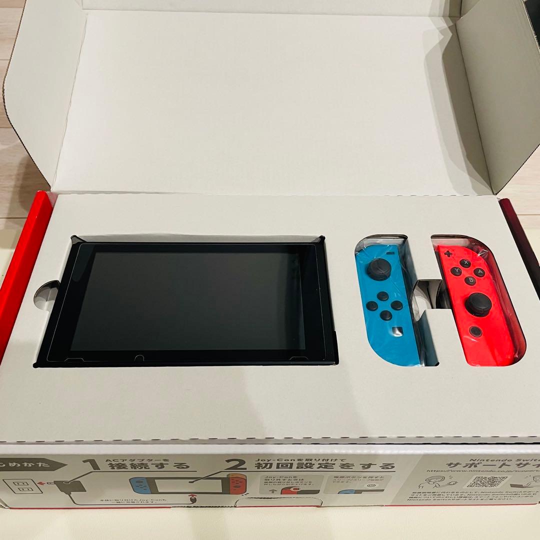 Nintendo Switch ニンテンドースイッチ本体 青/赤 箱 付属品付き