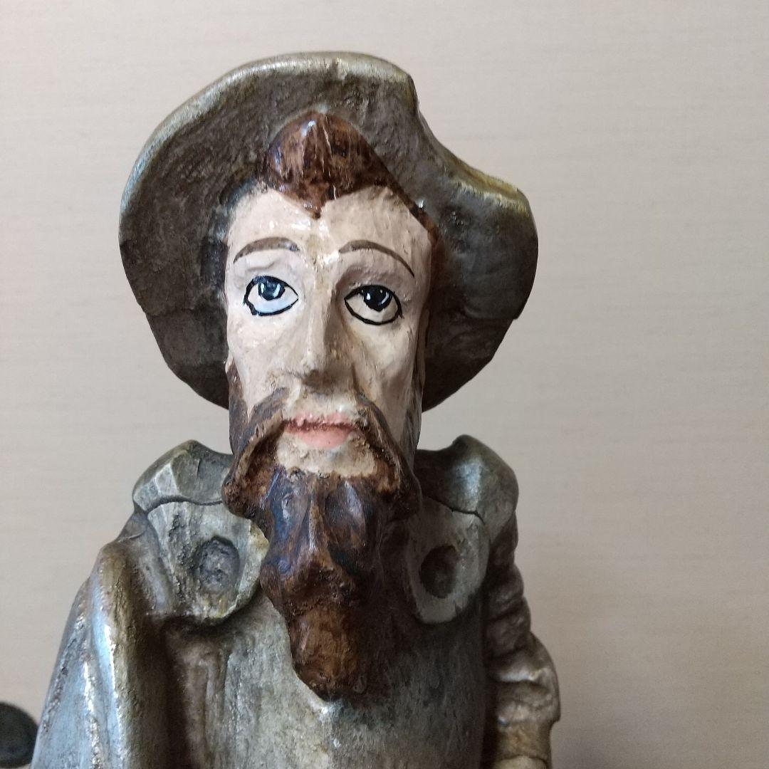 木彫り ドンキホーテとサンチョパンサ 人形セット