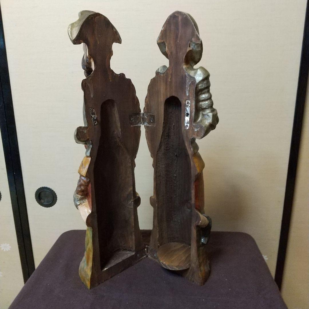 木彫り ドンキホーテとサンチョパンサ 人形セット