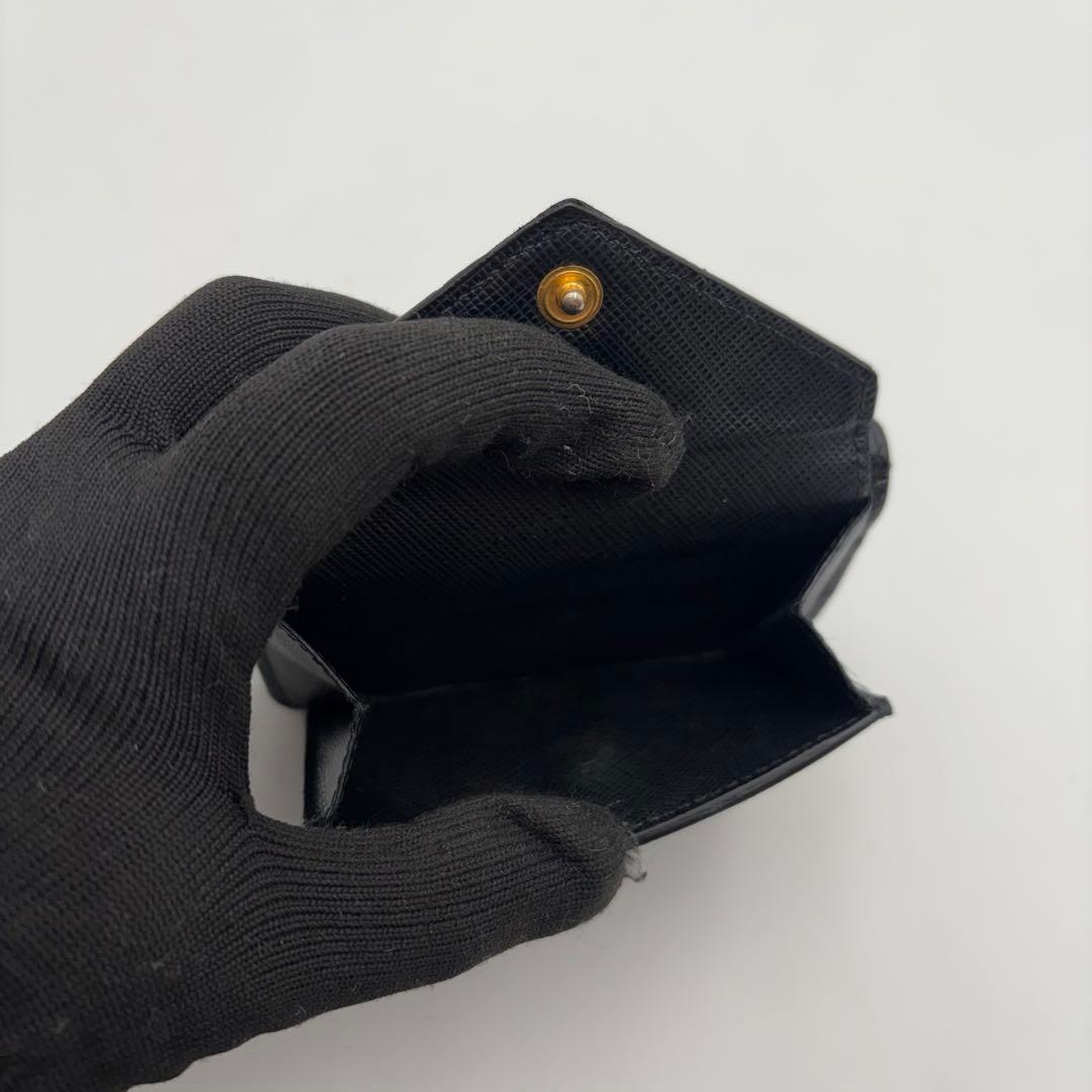 PRADA プラダ / サフィアーノメタルコンパクトウォレット ブラック