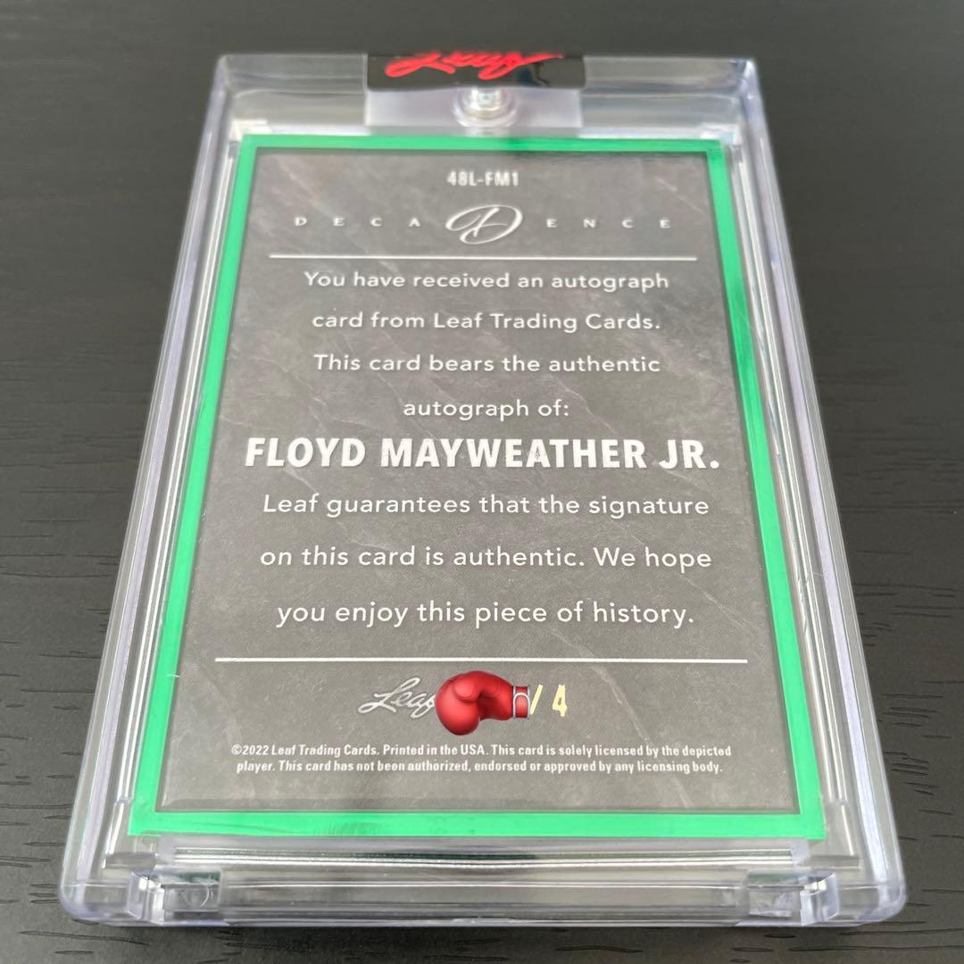 mayweather メイウェザー 直筆サインカード　世界4枚限定