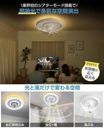 シーリングファンライト led シーリングファン 首振り サーキュレーター