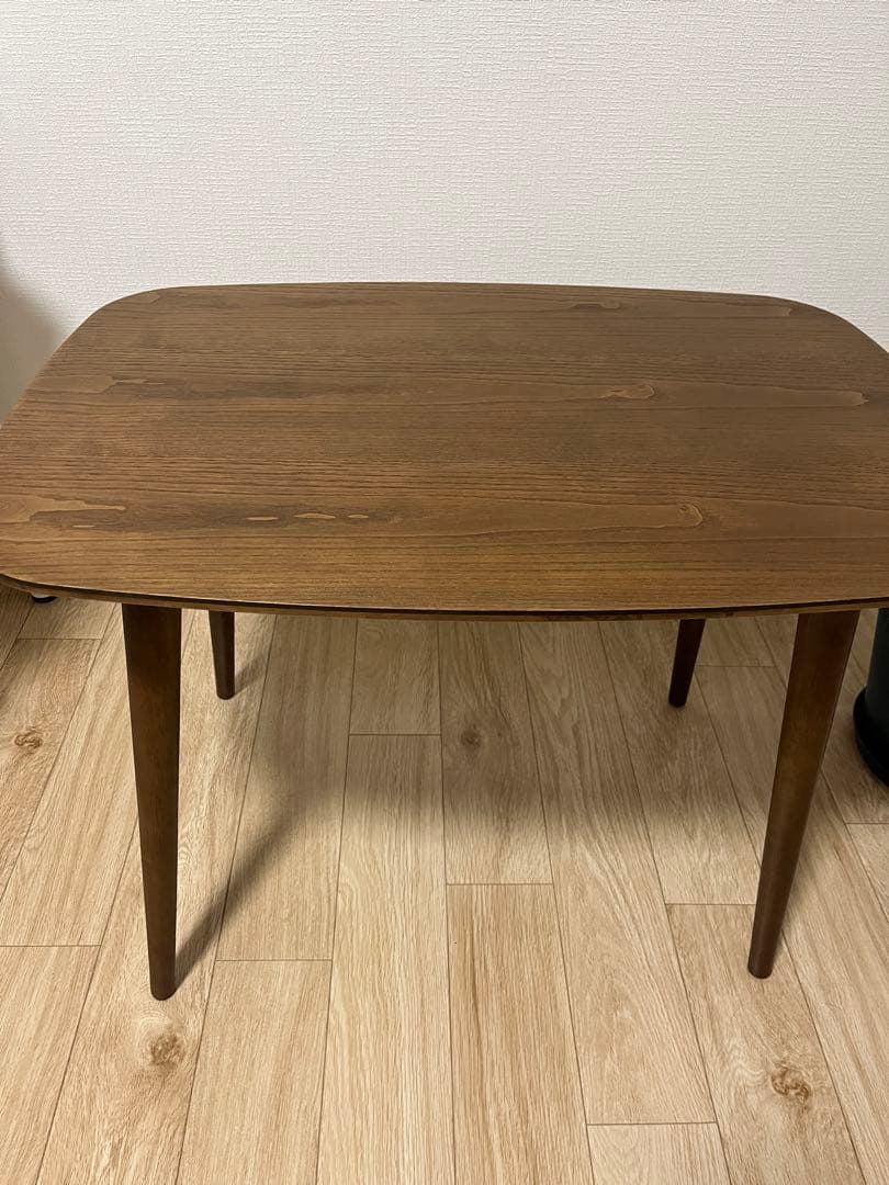 木製ブラウン長方形テーブル　ノーブランド