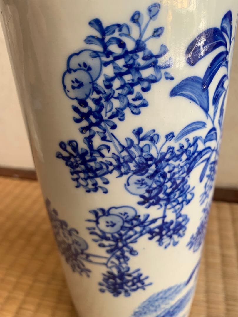 中国清時代晩期染付筆筒