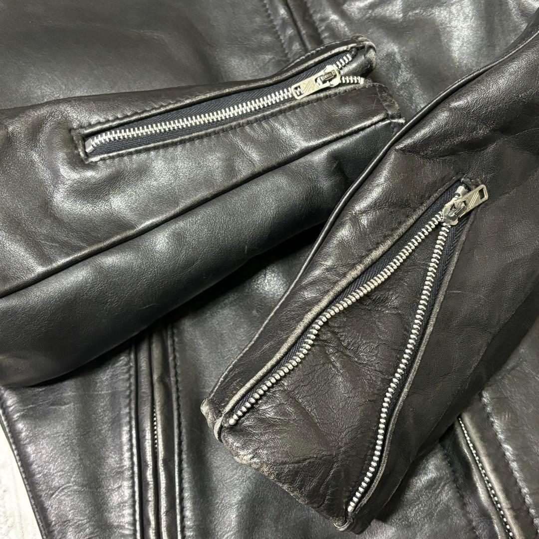 ⭐︎超希少　ショット　シングル　レザージャケット　ライダース　チンスト　本革