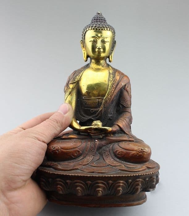 地蔵 菩薩 観音 釈迦摩尼仏 銅製 仏像 彫刻 置物 開運 風水