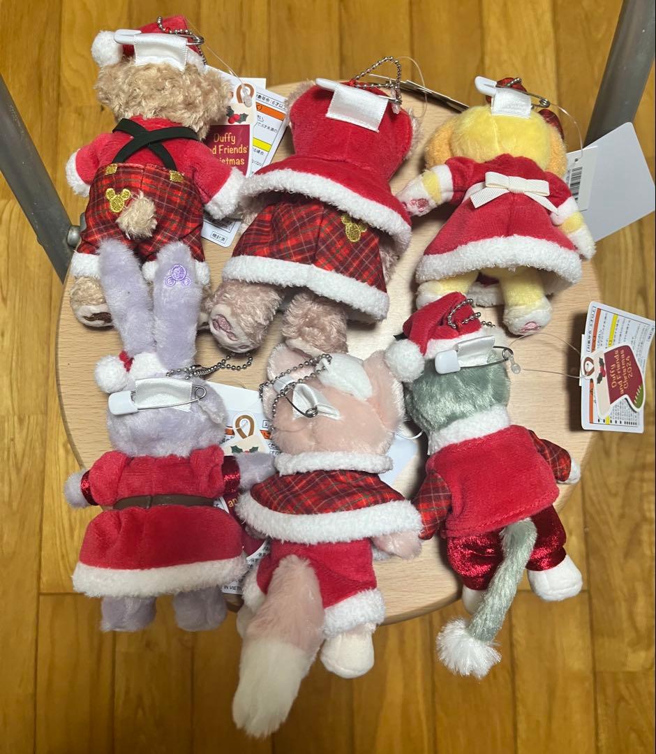 ダッフィー　ぬいぐるみバッジ　ディズニーシー　クリスマス　6体セット　2024