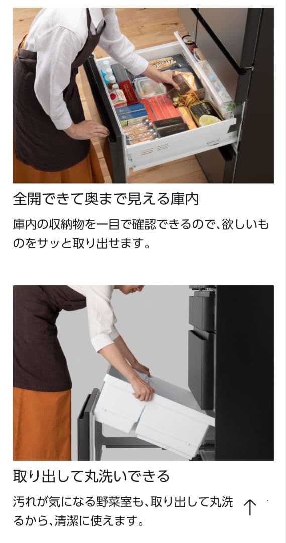 Panasonic NR-F554WPX-X　冷蔵庫　取扱説明書あり